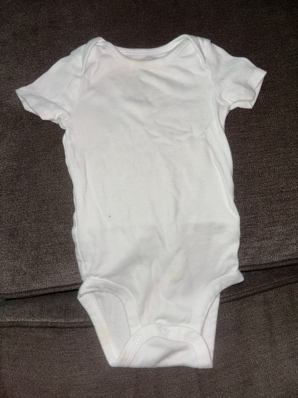Carter's White Short-Sleeve Baby One-Piece Bodysuit